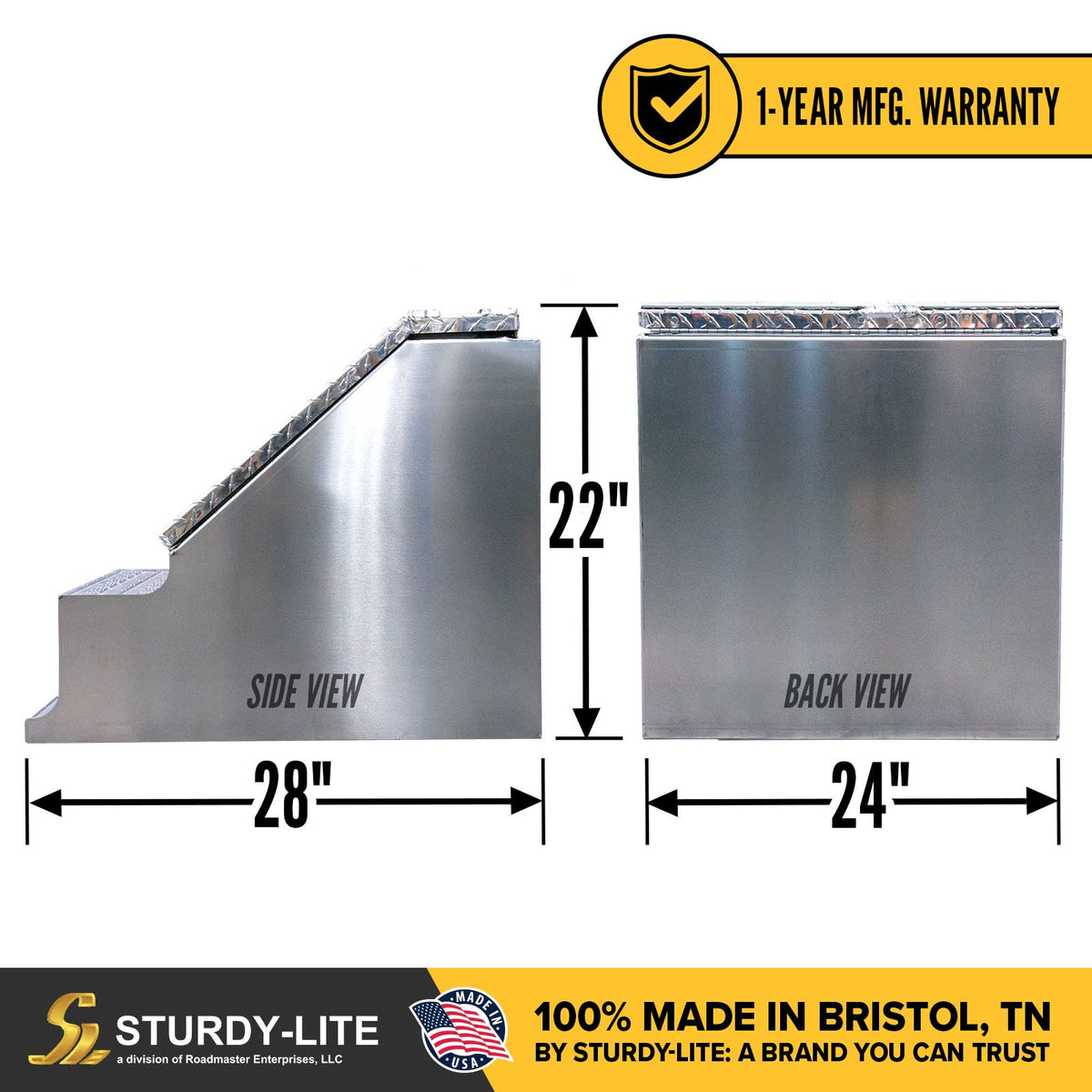 Sturdy-Lite Gator Semi Truck Step Box 22" x 28" x 24"