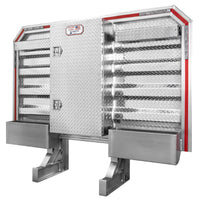 68" x 80" 1-Door Semi Headache Rack | 2 Half-Trays & 2 Chain Hangers