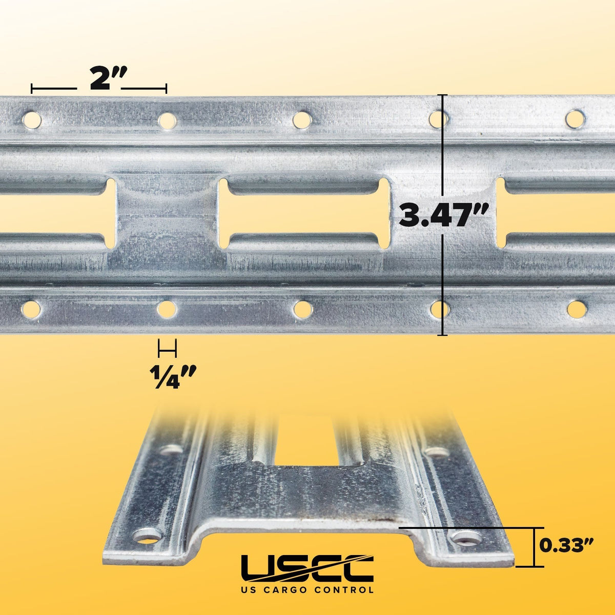 5' Vertical Galvanized E Track | 4-Pack