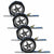 Wheel Strap with Etrack Fittings & 3 Rubber Blocks - 4 Pack