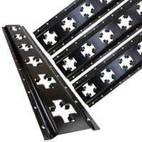 2' X-Track Rail | Black Powder Coat - 4 Pack
