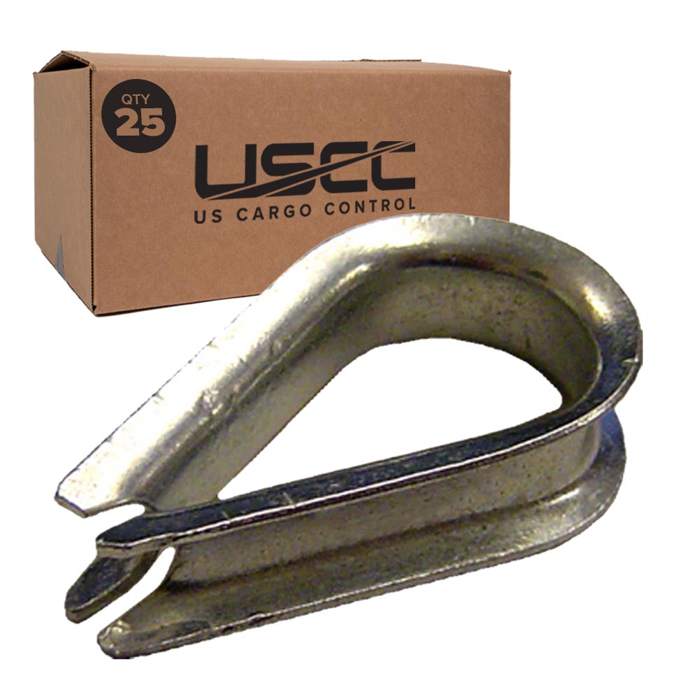3/16" Wire Rope Thimble | Zinc-Plated - Standard Duty | 25-Pack