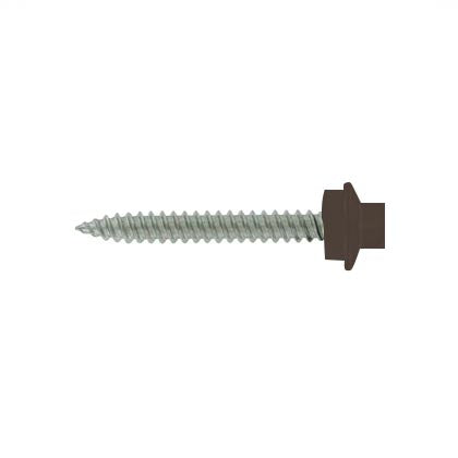 #10 x 1-1/2" SS Woodbinder Metal Roofing Screw - Koko Brown, Pkg 250