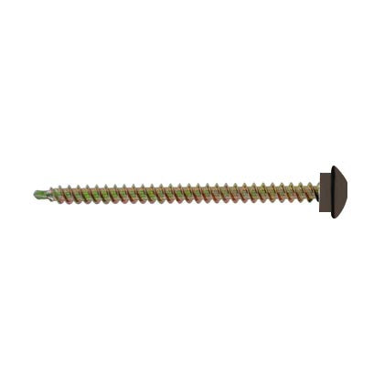 #10 x 3 Eclipse Woodbinder Metal Roofing Screw Koko Brown, Pkg 250