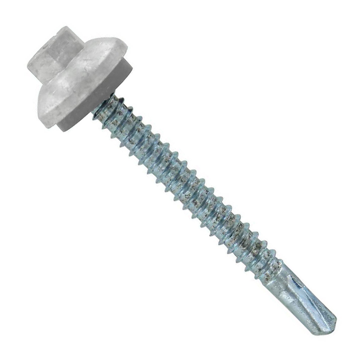 #12 x 2" ZXL Steelbinder Metal Roofing Screw - Alamo White, Pkg 250