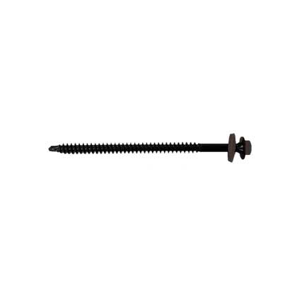 #12 X 3-3/4 InsulDrill Metal Roofing Screw Koko Brown, Pkg 100