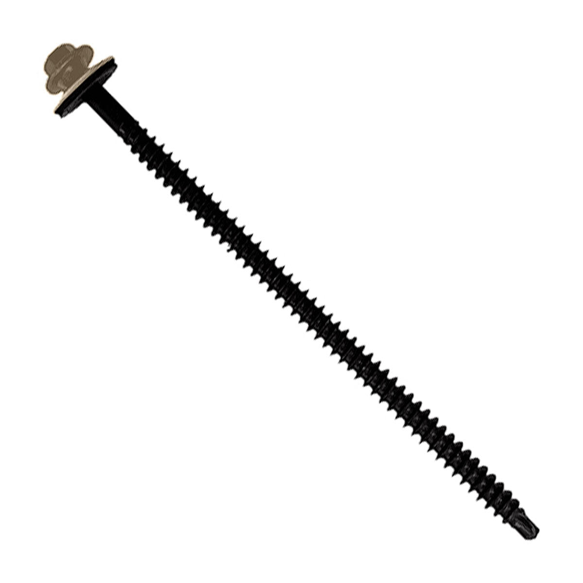 #12 X 412 inch InsulDrill Metal Roofing Screw Light Stone Pkg 250