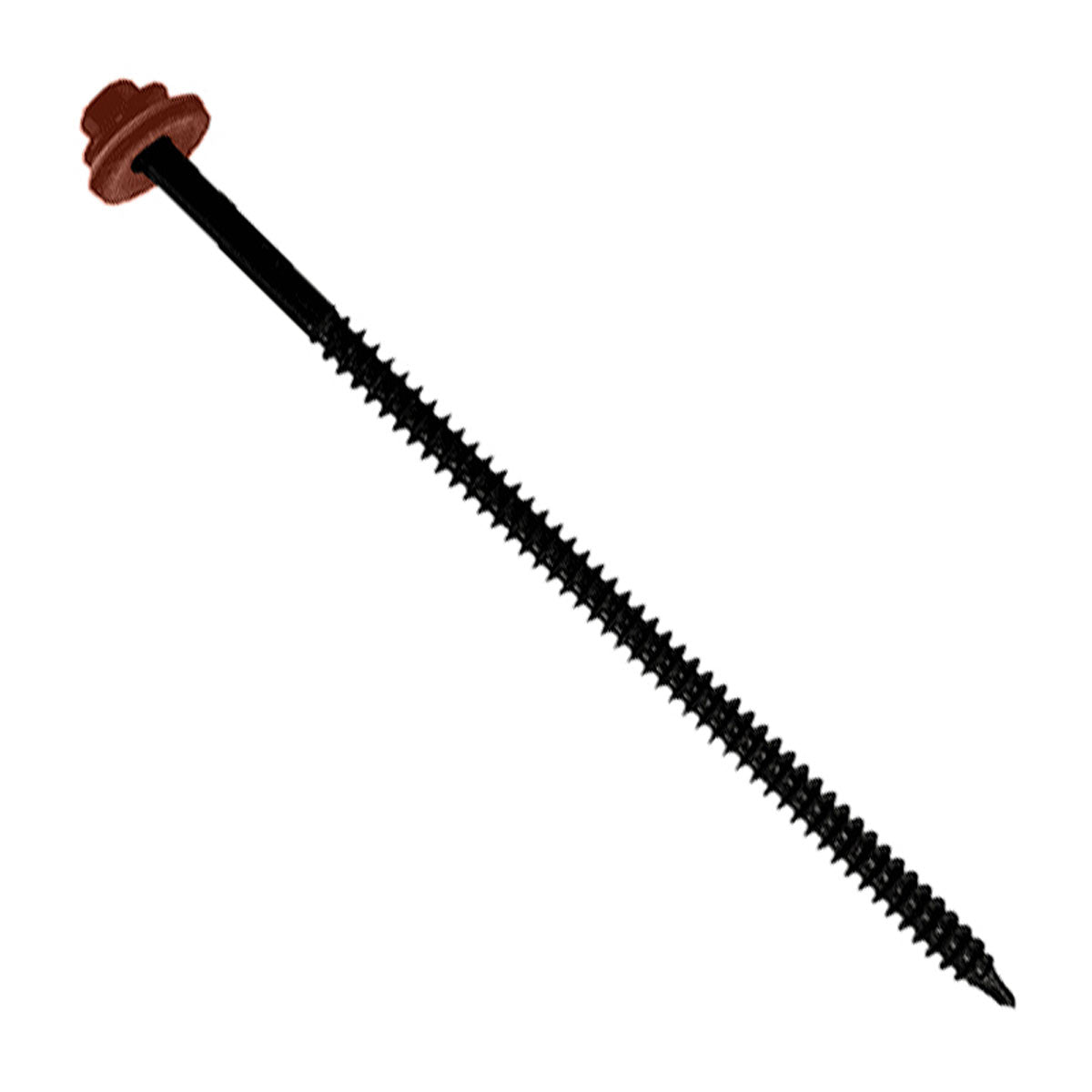 #12 X 5 inch InsulDrill Metal Roofing Screw Copper Pkg 250 image 1 of 2