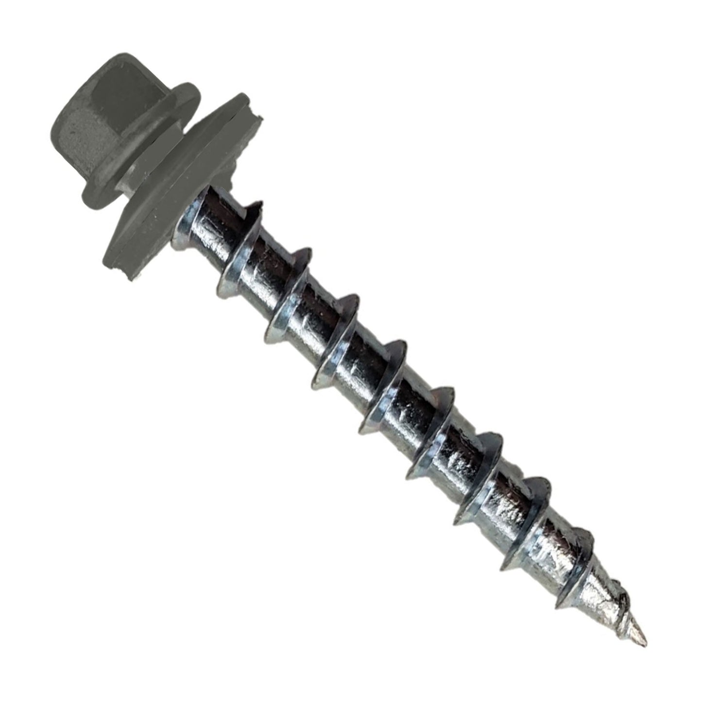 #12 x 1-1/2" Type 17 Woodbinder Metal Roofing Screw For OSB - Burnished Slate, Pkg 250