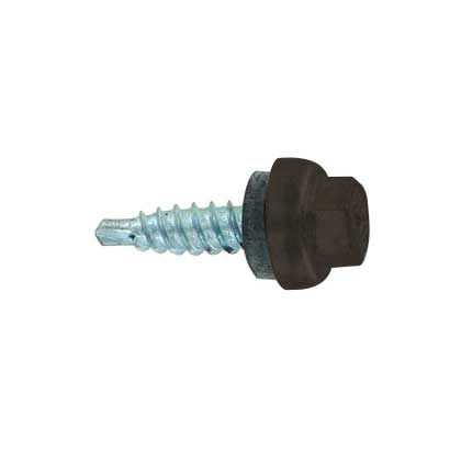#12 x 3/4 ZXL Woodbinder Metal Roofing Stitch Screw Koko Brown, Pkg 250