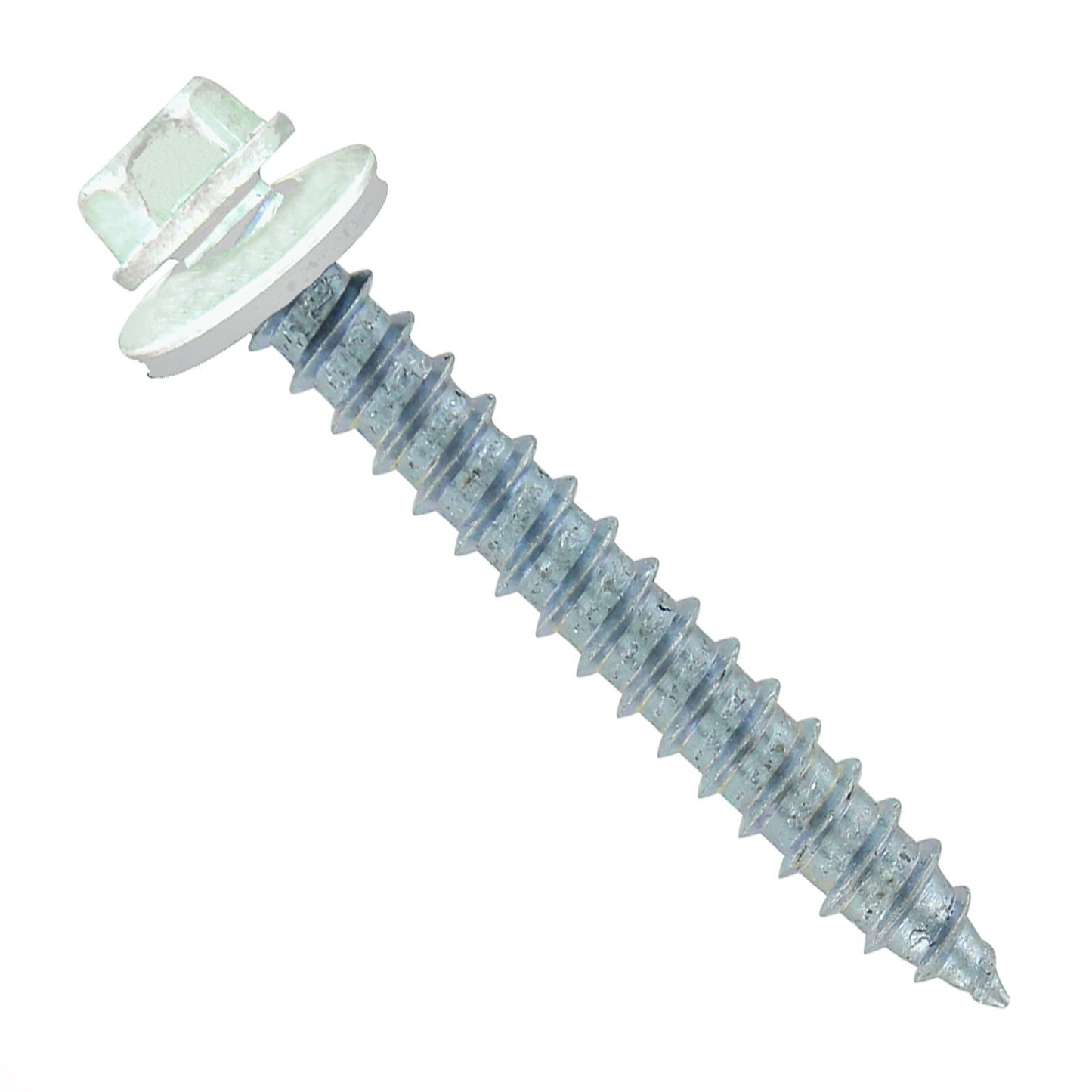 #14 x 2 inch #14 Type 17 Woodbinder Metal Roofing Screw Bright White Pkg 250