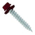 #14 x 112 inch #14 Type 17 Woodbinder Metal Roofing Screw Burgundy Pkg 250