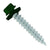 #14 x 112 inch #14 Type 17 Woodbinder Metal Roofing Screw Forest Green Pkg 250