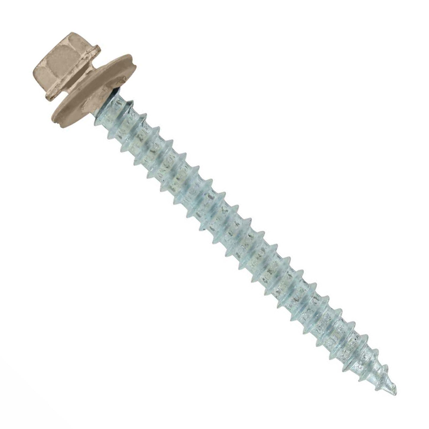 #14 x 212 inch #14 Type 17 Woodbinder Metal Roofing Screw Light Stone Pkg 250