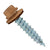 #14 x 114 inch #14 Type 17 Woodbinder Metal Roofing Screw Tan Pkg 250
