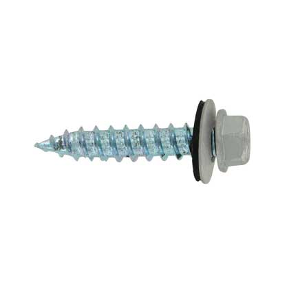 #14 x 1-1/4 #14 Type 17 Woodbinder Metal Roofing Screw Ash Gray, Pkg 250