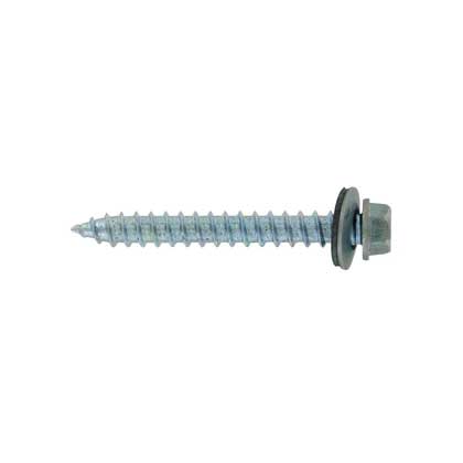 #14 x 2 #14 Type 17 Woodbinder Metal Roofing Screw Ash Gray, Pkg 250