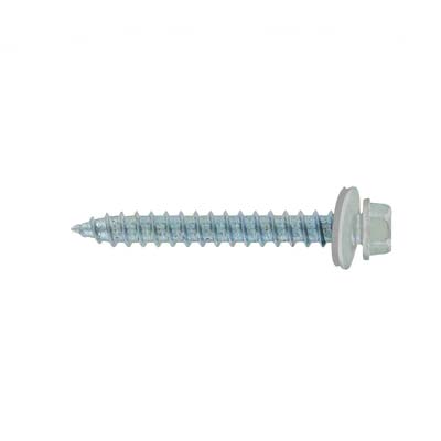 #14 x 2" #14 Type 17 Woodbinder Metal Roofing Screw - Alamo White, Pkg 250