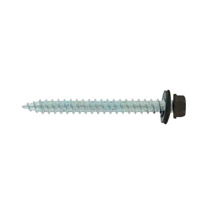 #14 x 2-1/2 #14 Type 17 Woodbinder Metal Roofing Screw Koko Brown, Pkg 250