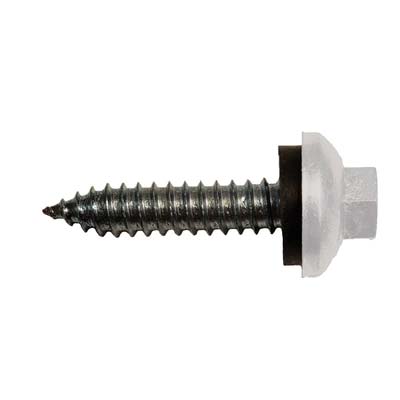 #14 x 1-1/4" ZXL Tapping Steelbinder Metal Roofing Screw - Polar White - Pkg 250