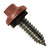 #17 x 1 inch ZXL Tapping Steelbinder Metal Roofing Stitch Screw Copper Pkg 250