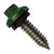 #17 x 1 inch ZXL Tapping Steelbinder Metal Roofing Stitch Screw Forest Green Pkg 250