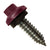 #17 x 1 inch ZXL Tapping Steelbinder Metal Roofing Stitch Screw Burgundy Pkg 250