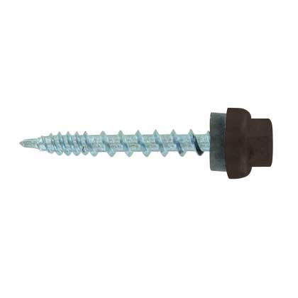 #10 x 1-1/2" ZXL Woodbinder Metal Roofing Screw - Koko Brown, Pkg 250