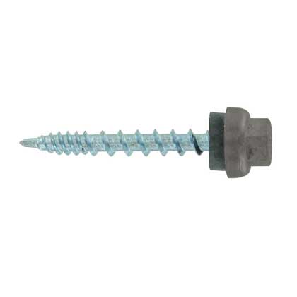 #10 x 1-1/2 ZXL Woodbinder Metal Roofing Screw Ash Gray, Pkg 250