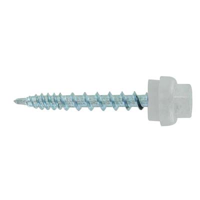#10 x 1-1/2" ZXL Woodbinder Metal Roofing Screw - Polar White, Pkg 250