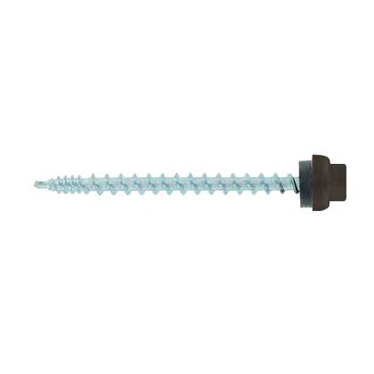 #10 x 2-1/2 ZXL Woodbinder Metal Roofing Screw Koko Brown, Pkg 250