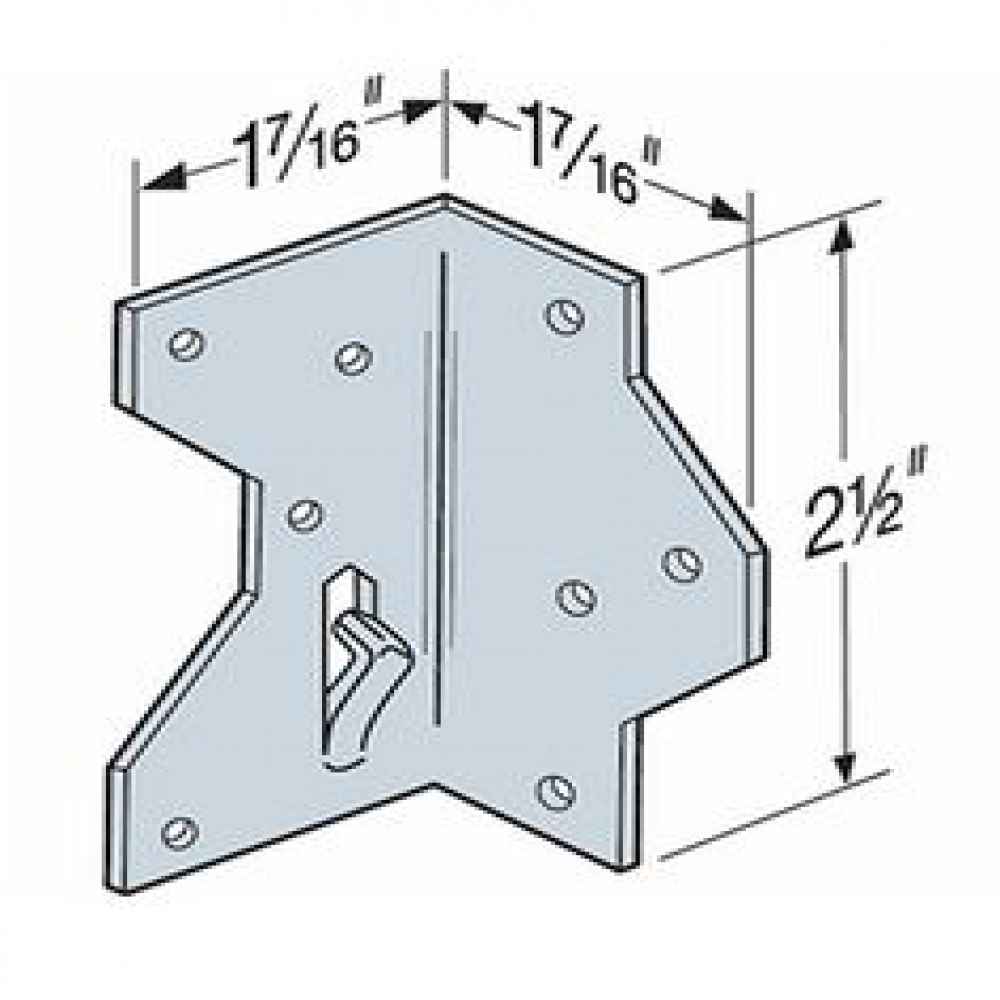 Simpson A34Z 1716 inch x 212 inch Framing Angle Anchor ZMAX Finish image 2 of 3