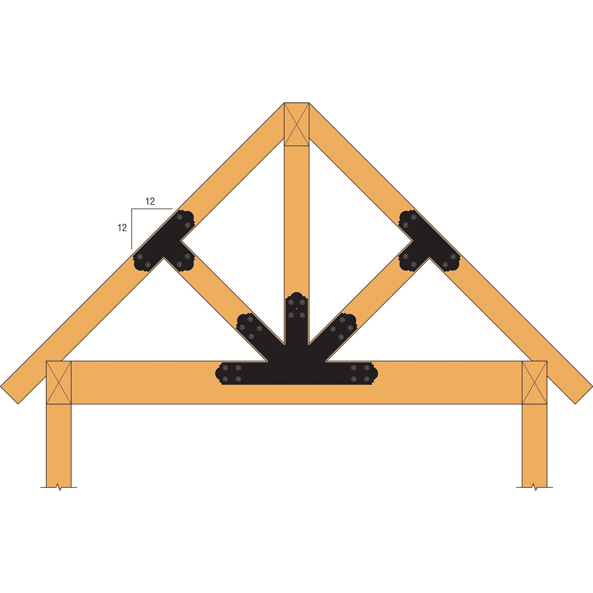 Simpson Black APGP1212 Outdoor Accents With Required Hardware