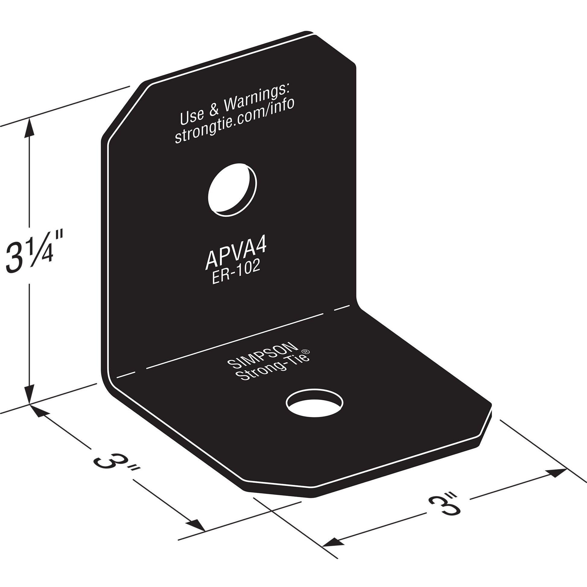 Simpson Black APVA4 Outdoor Accents With Required Hardware