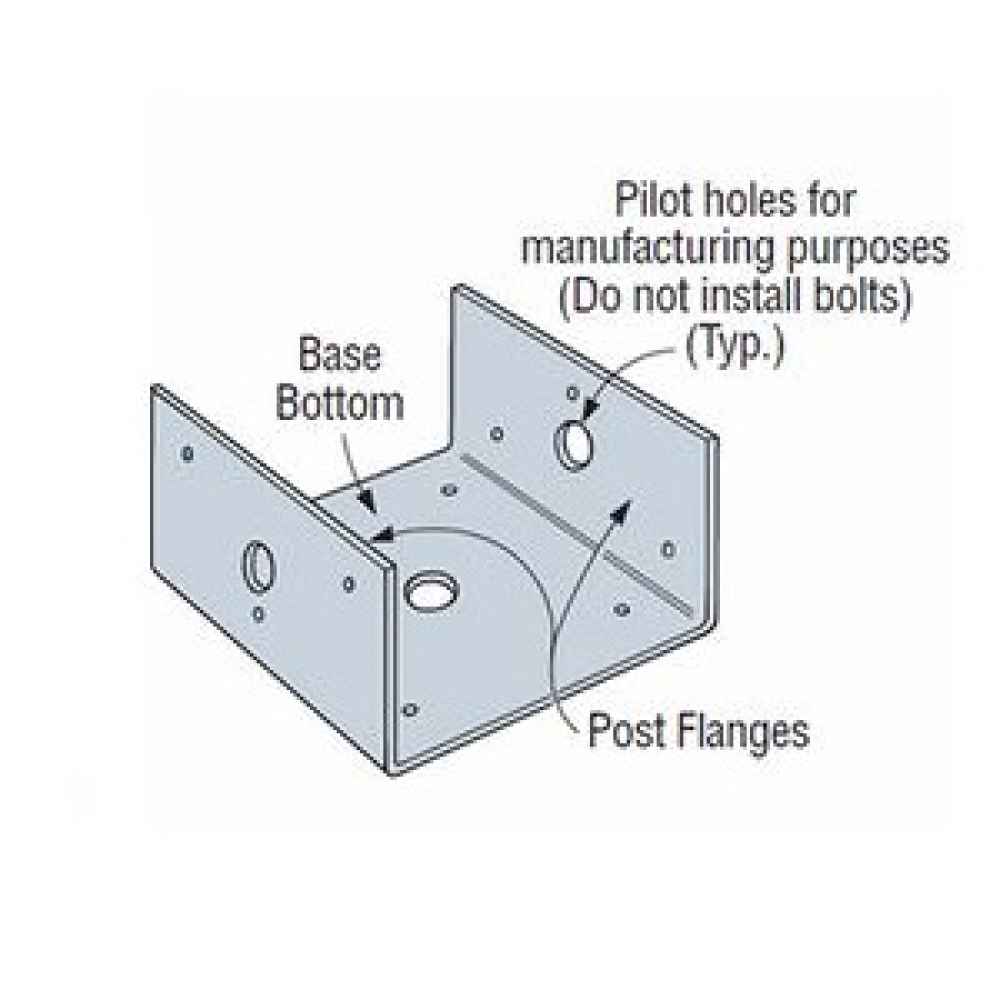 Simpson BC60 6x Post Half Base G90 Galvanized image image 3 of 3