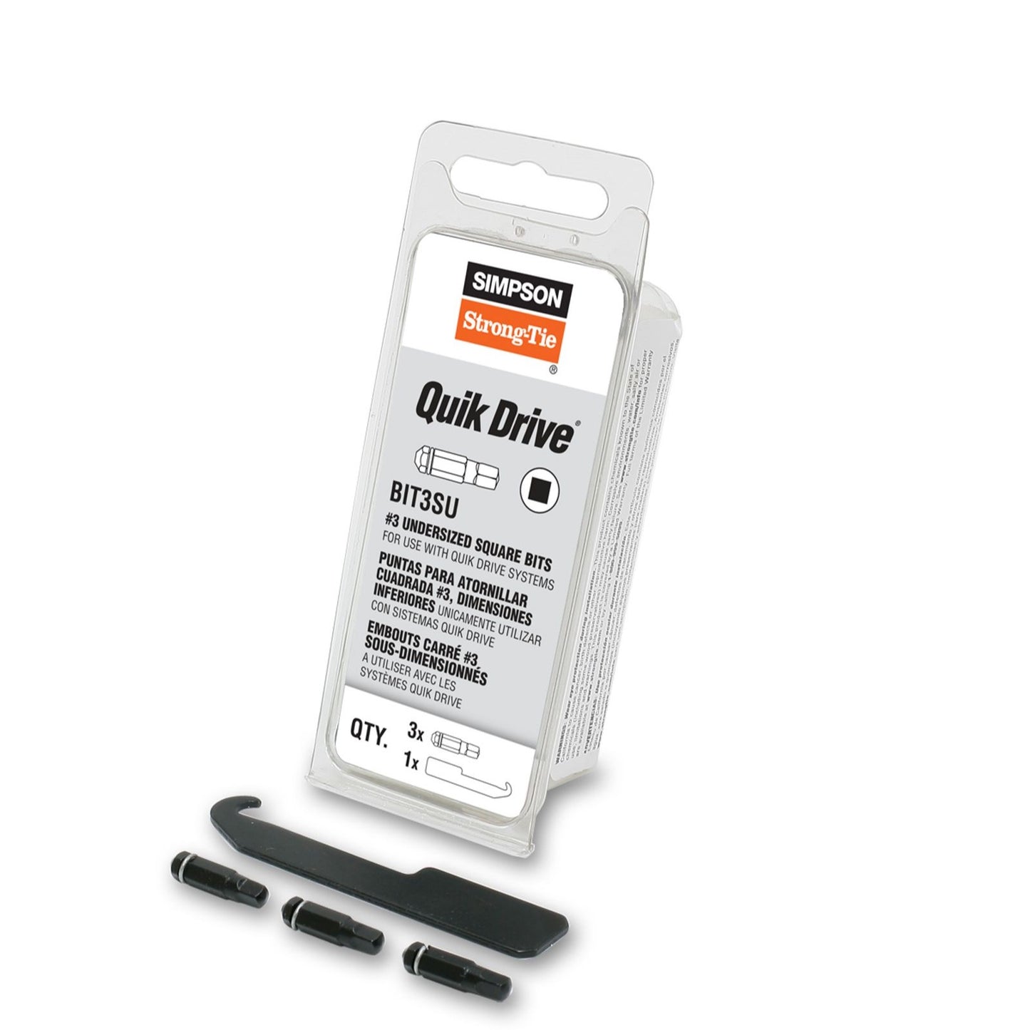 StrongTie Quik Drive BIT3SURC10 #3 Undersized Square Driver Bit Pkg 10 image 2 of 2