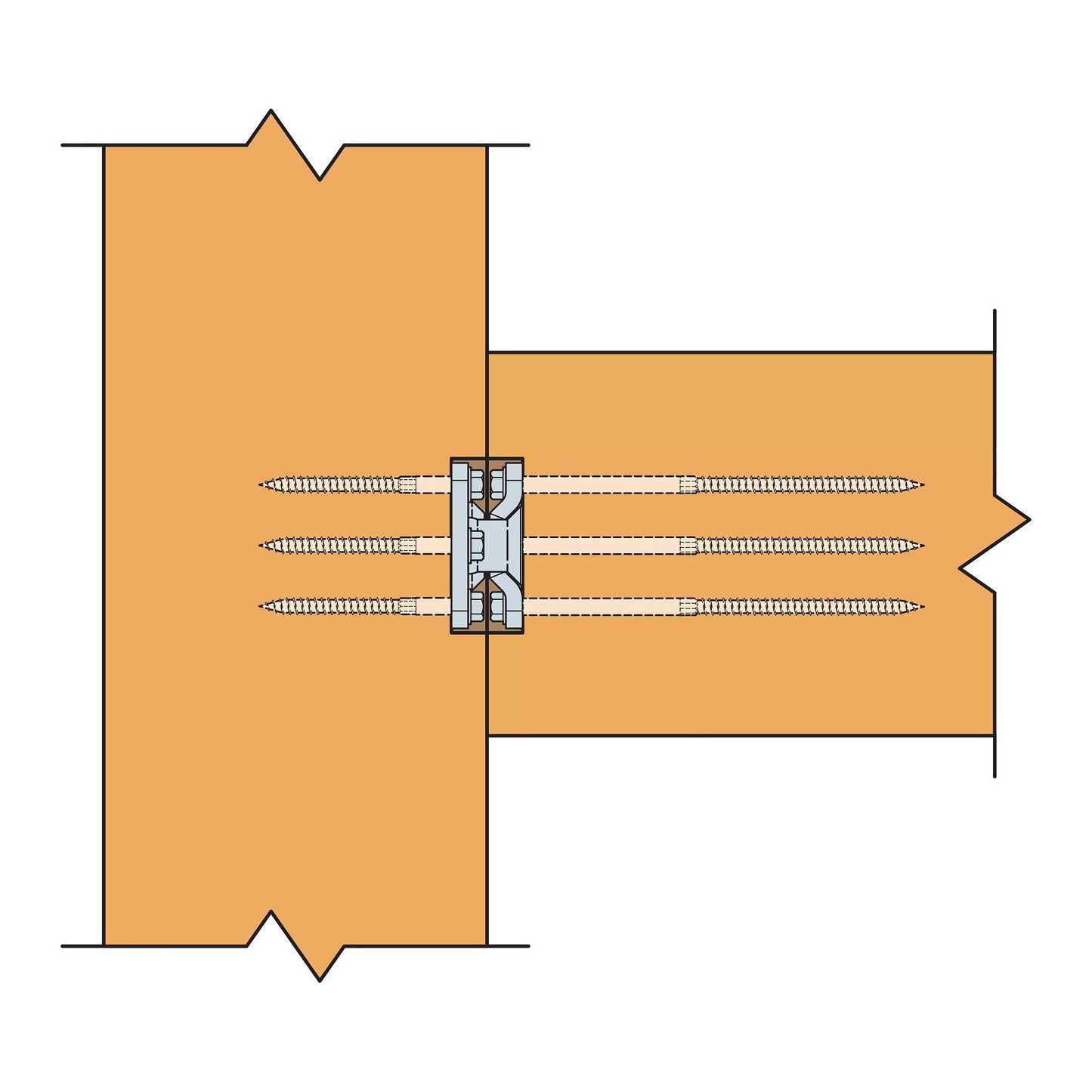 Simpson CBH2.37X5.5B-KT Concealed Glulam Beam Hanger - Electro-Galvanized