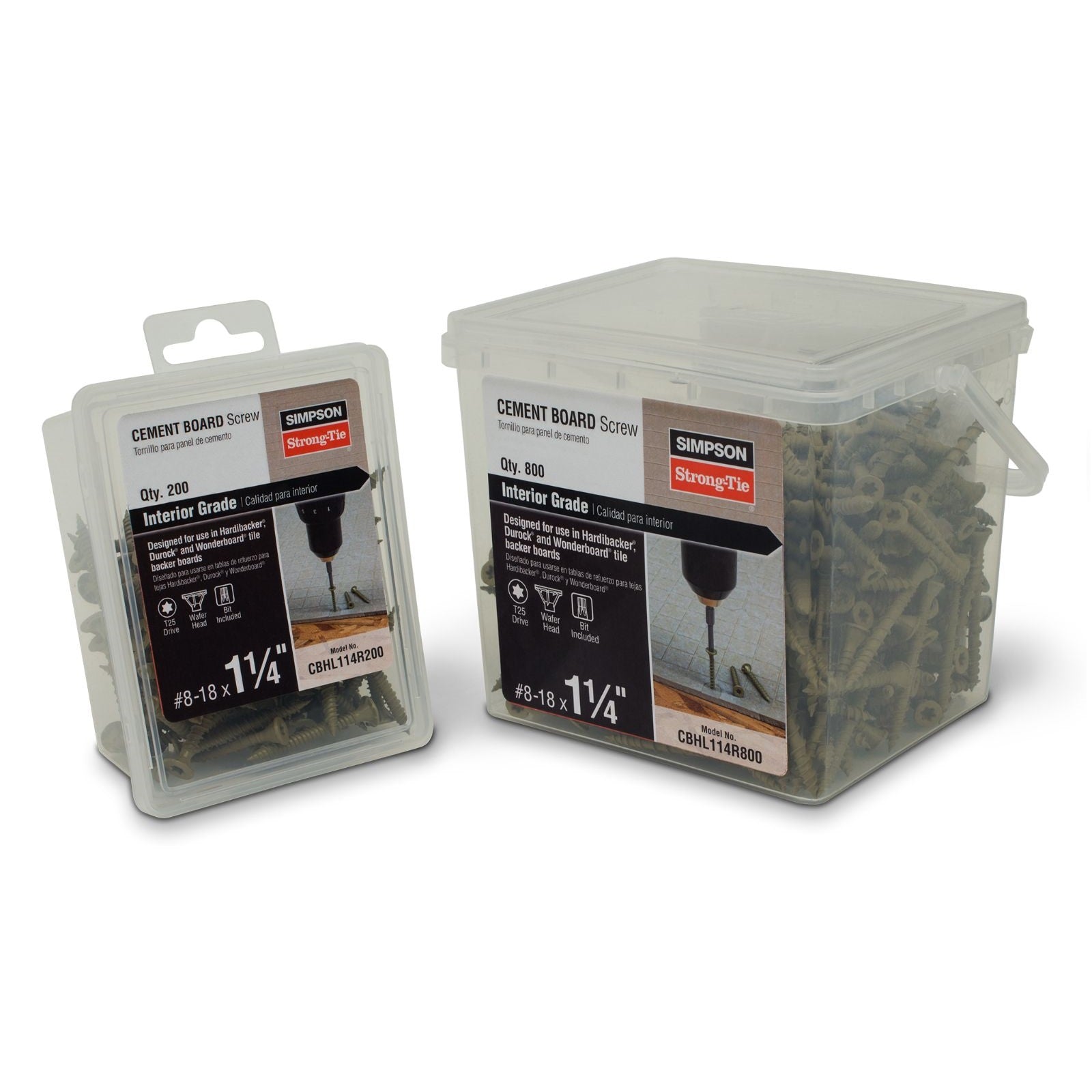 #8 X 158 inch Cement Board Screw HighLow Thread T25 Star Drive Pkg 150 image 2 of 2