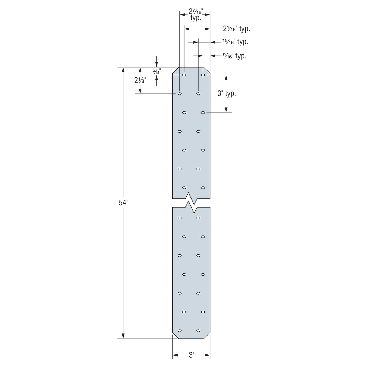 Simpson CMSTC16 16 Gauge 54 ft. Coiled Strap