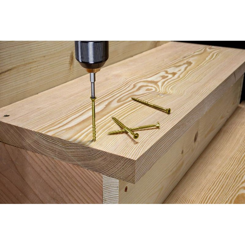 #10 x 3" Strong-Drive CSV Construction Screw - Yellow Zinc, Pkg 70