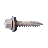 #14 x 1-1/2" Post Frame Screw w/Washer, Hex Head - Dagger-Guard Coating, Pkg 1500