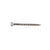 A single #7 x 1-5/8 inch silver-colored stainless steel trim head deck screw.