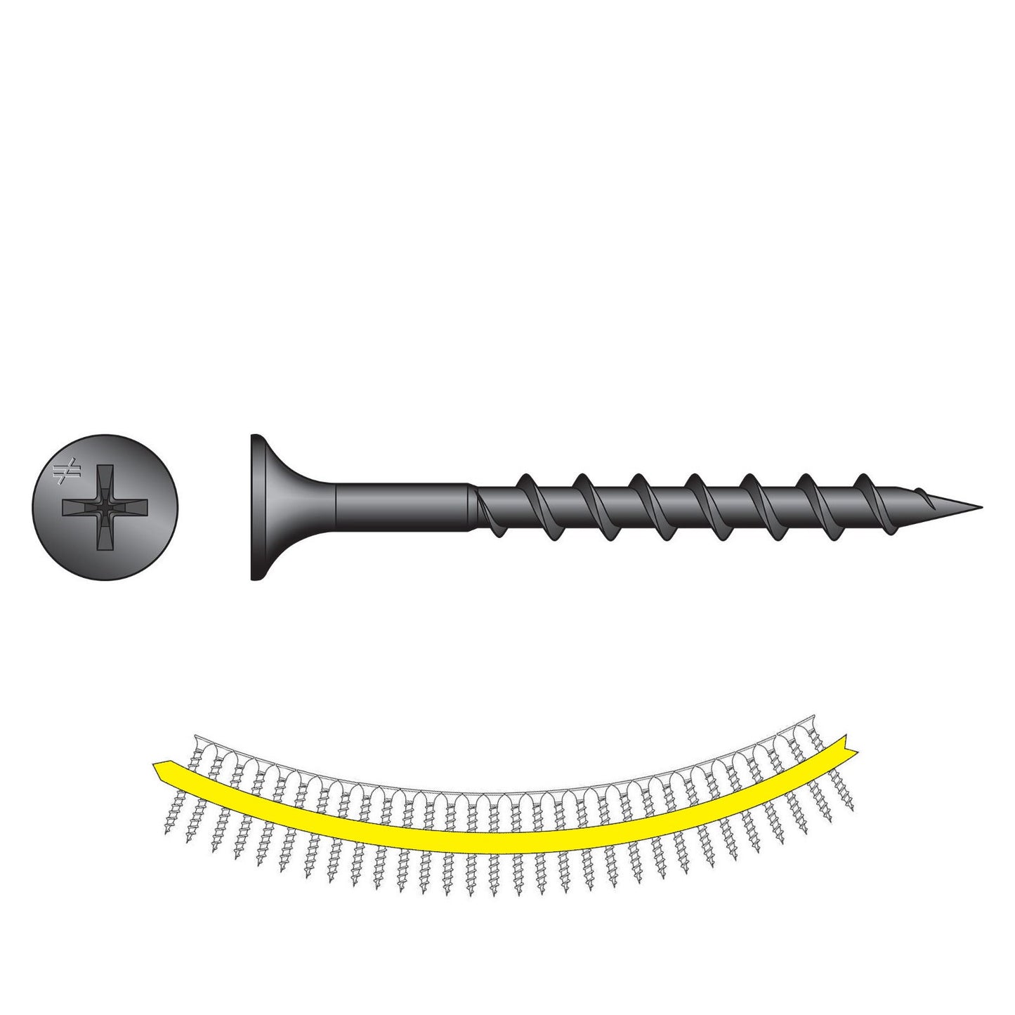 #6 x 158 inch Quik Drive DWC Drywall Screw Gray Phosphate Pkg 2500 image 1 of 2