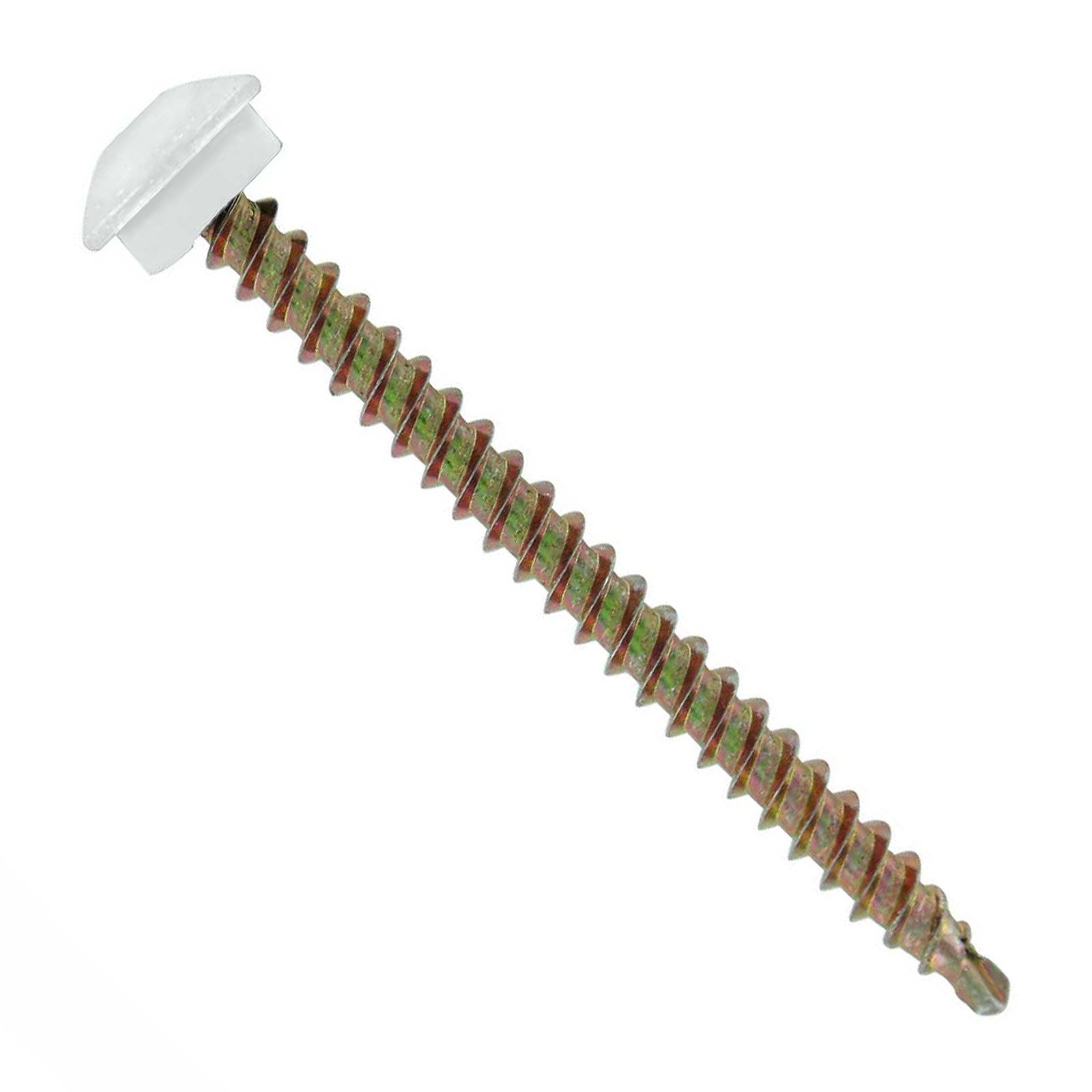 #10 x 212 inch Eclipse Woodbinder Metal Roofing Screw Bright White Pkg 250