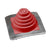 #1 Roofjack Square EPDM Pipe Flashing Boot Bright Red
