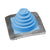 #1 Roofjack Square EPDM Pipe Flashing Boot Light Blue