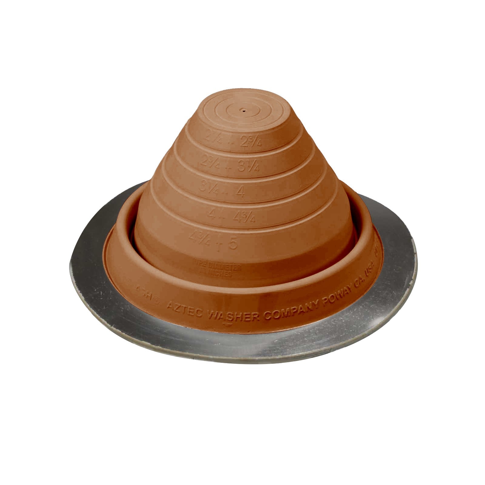 #3 Roofjack Round EPDM Pipe Flashing Boot Terra Cotta