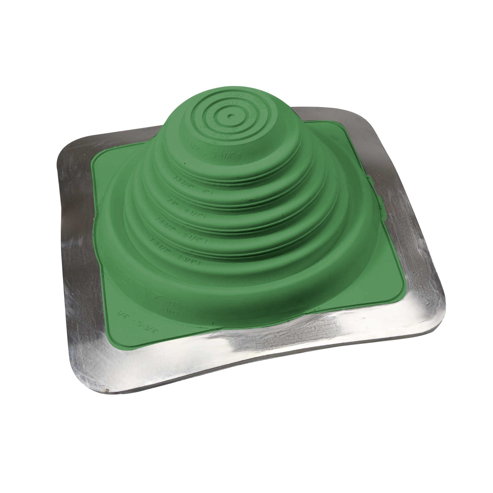 #3 Roofjack Square EPDM Pipe Flashing Boot Light Green