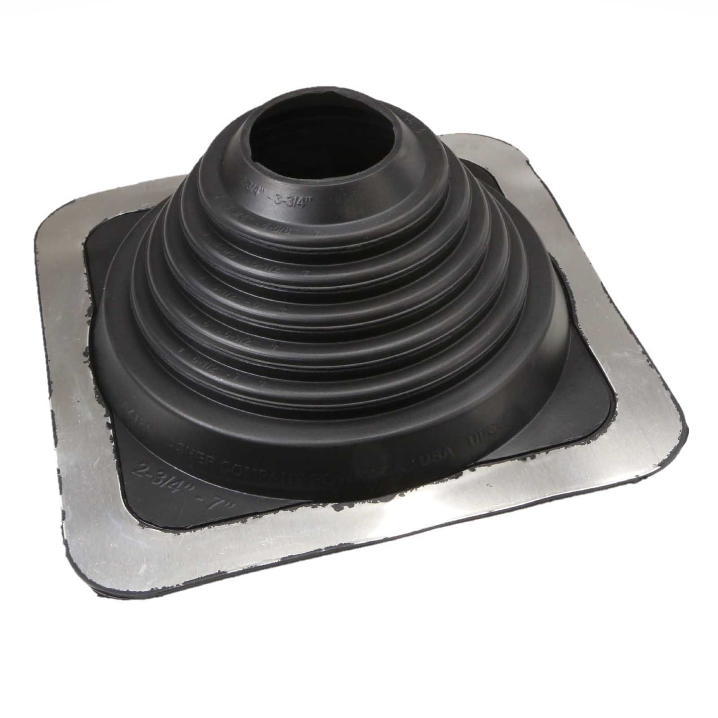 #4 Roofjack Square EPDM Pipe Flashing Boot Black