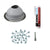 #5 Round EPDM Metal Roof Pipe Boot wInstall Kit Gray